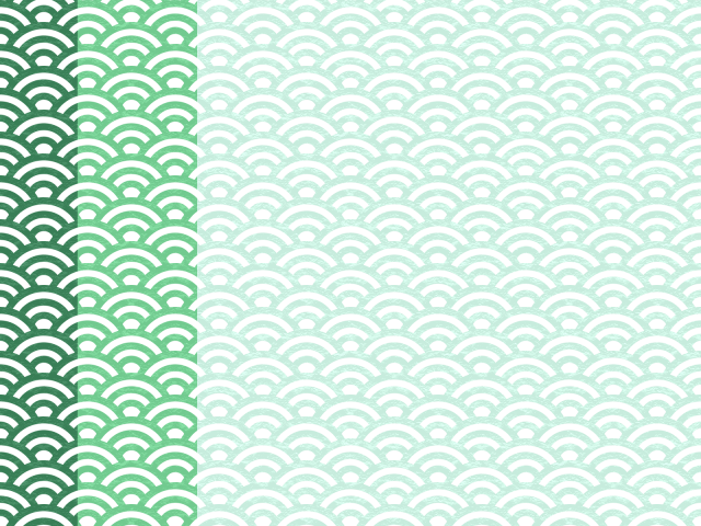 和柄シームレスパターン集 青海波03 緑 無料イラスト素材 素材ラボ