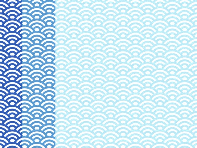 和柄シームレスパターン集 青海波03 青 無料イラスト素材 素材ラボ
