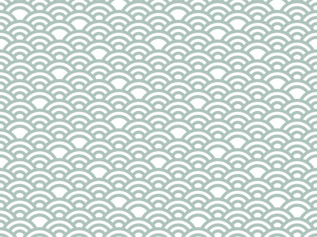 和柄シームレスパターン集 青海波04 緑 無料イラスト素材 素材ラボ