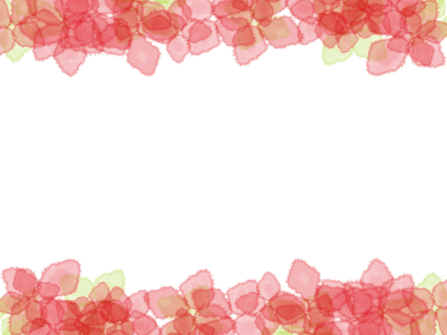 紫陽花のフレーム03 赤 無料イラスト素材 素材ラボ