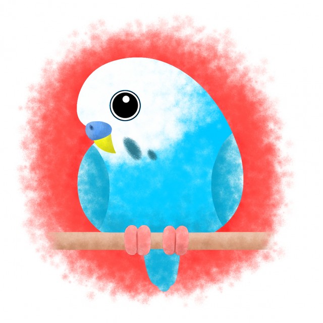 セキセイインコ ブルー モザイクタッチ Jpg Png 無料イラスト素材 素材ラボ