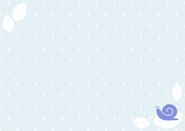 梅雨のフレーム カタツムリ ブルー背景 無料イラスト素材 素材ラボ