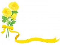 黄色いバラの花束…