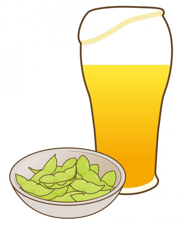 ビールと枝豆 01 無料イラスト素材 素材ラボ