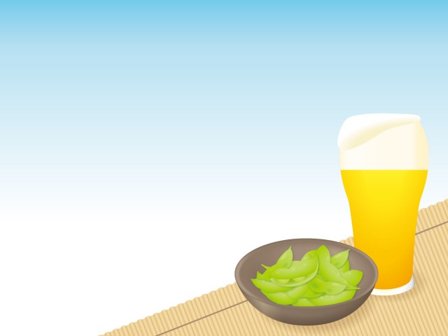ビールと枝豆 02 無料イラスト素材 素材ラボ