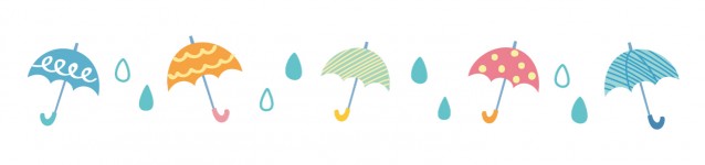 雨の日の傘ライン 無料イラスト素材 素材ラボ