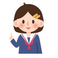 ボブヘアの学生の…