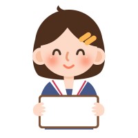 ボブヘアの学生の…