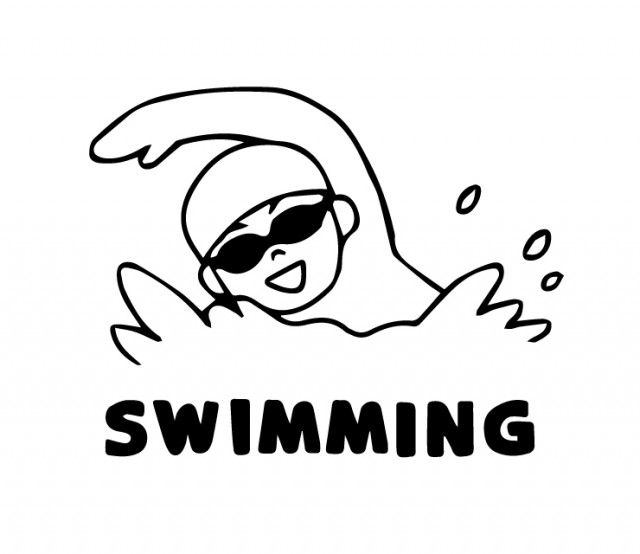 水泳する男子のイラスト 無料イラスト素材 素材ラボ