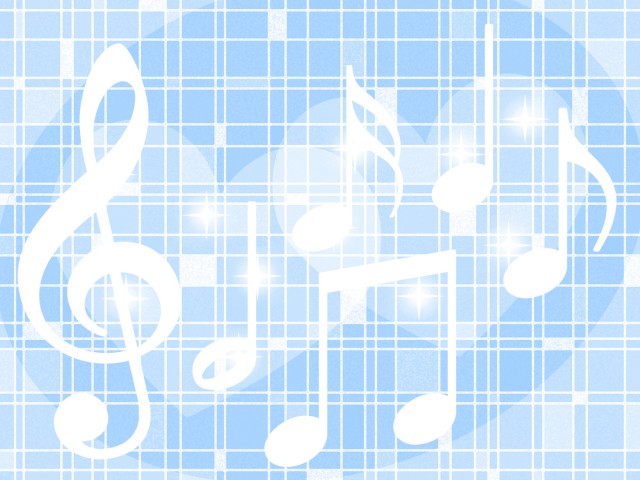 ト音記号と音符の壁紙画像 音楽背景素材イラスト 無料イラスト素材 素材ラボ
