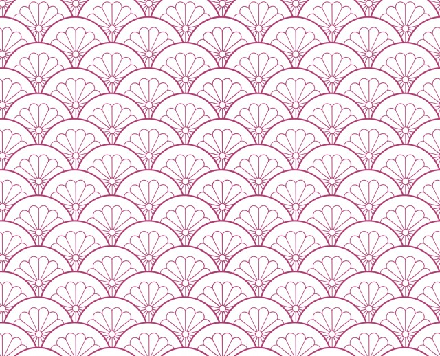 和柄シームレスパターン集 青海波05 ピンク 無料イラスト素材 素材ラボ