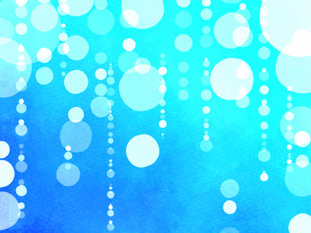 水玉と雨の水彩フレーム04 青 無料イラスト素材 素材ラボ