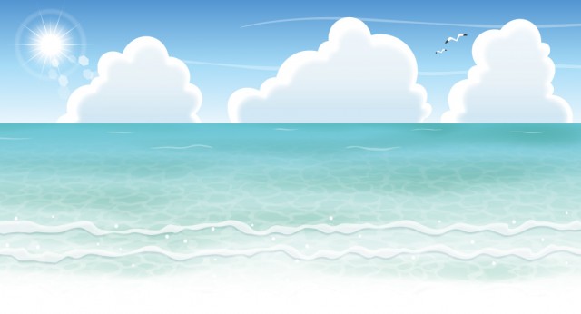 夏の海2 無料イラスト素材 素材ラボ