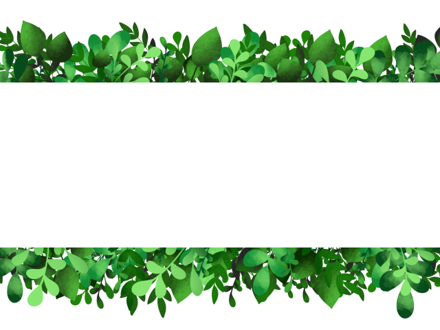 葉っぱの水彩フレーム03 緑b 無料イラスト素材 素材ラボ