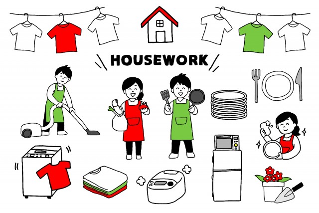 家事のイラストセット 無料イラスト素材 素材ラボ 家事のイラストセット 無料イラスト素材 素材ラボ