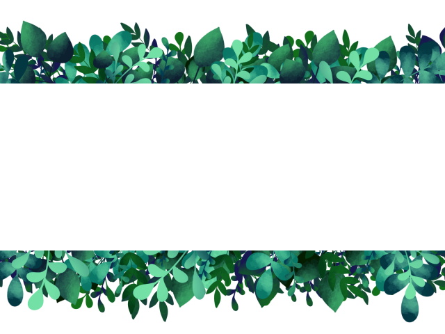 葉っぱの水彩フレーム03 緑c 無料イラスト素材 素材ラボ
