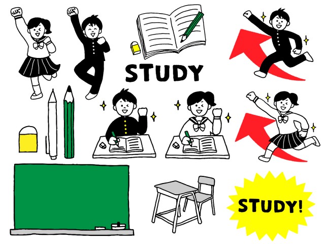 勉強のイラストセット 無料イラスト素材 素材ラボ 勉強のイラストセット 無料イラスト素材 素材ラボ