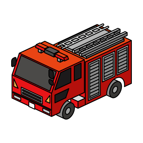 消防車 無料イラスト素材 素材ラボ