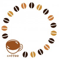 円形のコーヒー豆…