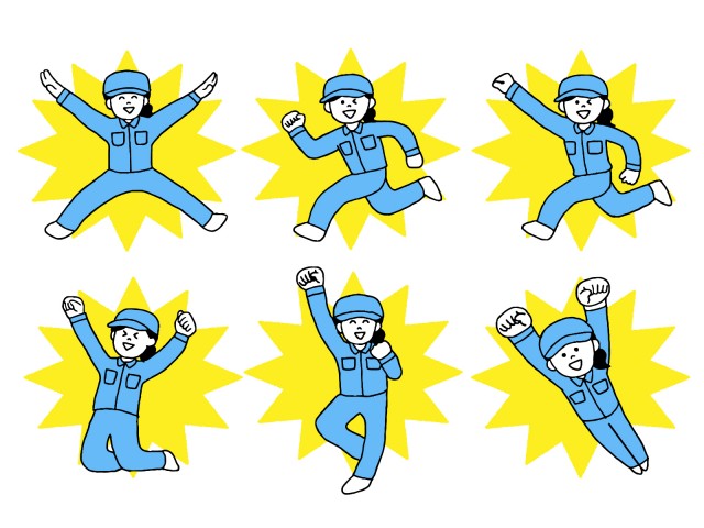 女性の工場作業員のイラスト 無料イラスト素材 素材ラボ