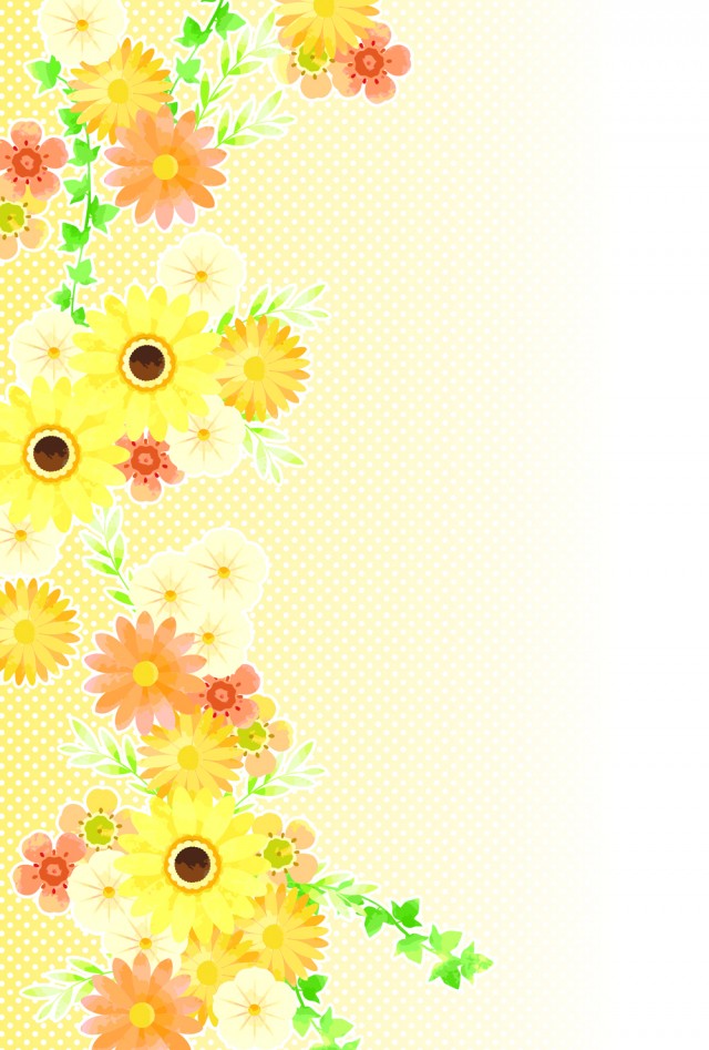 黄色い花のカード 縦型 無料イラスト素材 素材ラボ