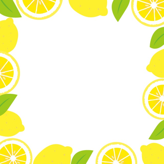 レモン フレーム2 無料イラスト素材 素材ラボ