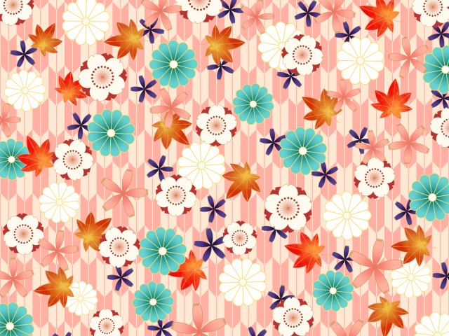 春と秋の花の和風背景素材02 ピンク 無料イラスト素材 素材ラボ