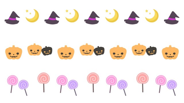 ハロウィン ライン素材 無料イラスト素材 素材ラボ