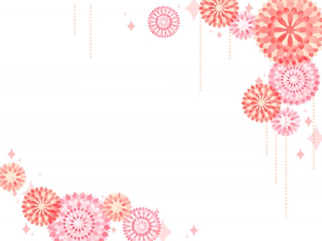 菊の花のイラストフレーム 無料イラスト素材 素材ラボ