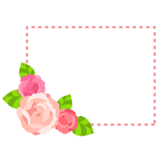薔薇の花のフレーム 無料イラスト素材 素材ラボ