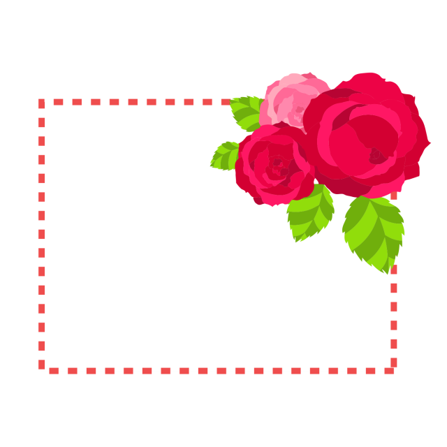 薔薇の花のフレーム 無料イラスト素材 素材ラボ