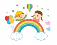 虹と子供1