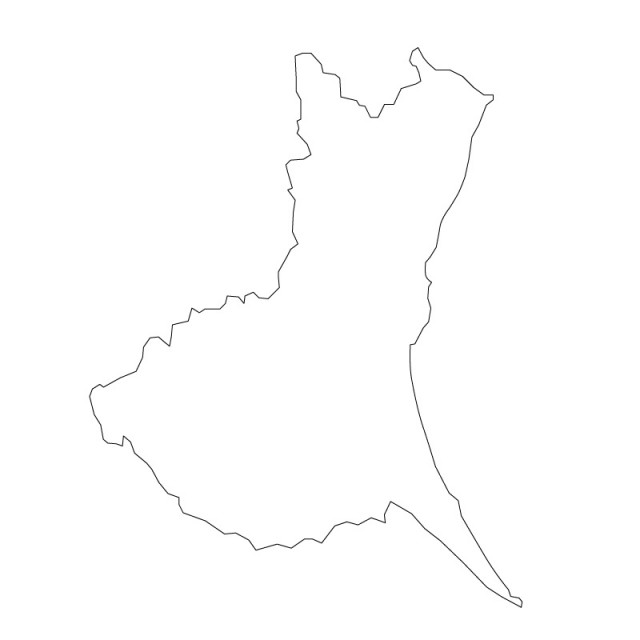 茨城県のシルエットで作った地図イラスト 黒線 無料イラスト素材 素材ラボ