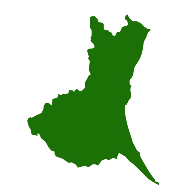 茨城県のシルエットで作った地図イラスト 緑塗り 無料イラスト素材 素材ラボ