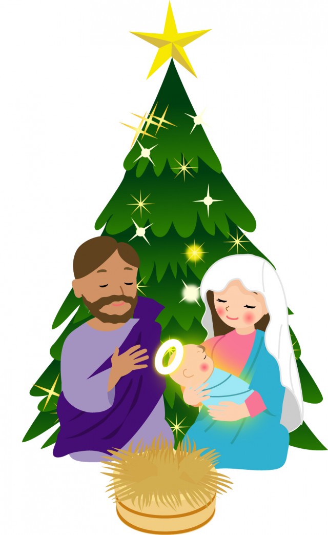 キリスト降誕 生誕 ヨセフとマリア 無料イラスト素材 素材ラボ