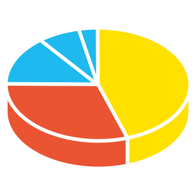 立体的な円グラフ カラフル 無料イラスト素材 素材ラボ