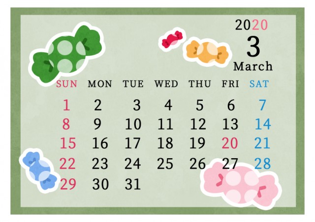 年 3月 食べ物テーマ カレンダー 無料イラスト素材 素材ラボ