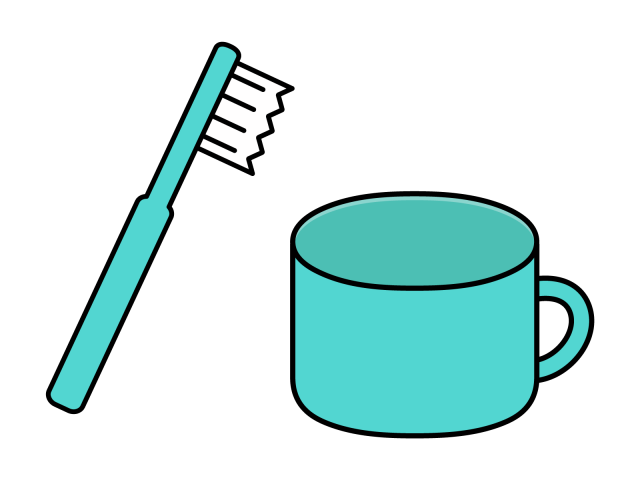 歯ブラシとコップ 無料イラスト素材 素材ラボ
