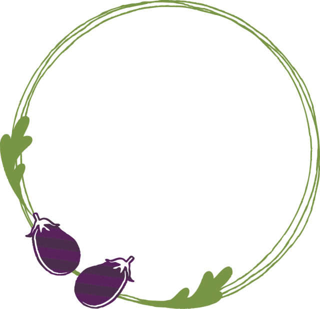ナスのリング型のフレーム 紫 無料イラスト素材 素材ラボ