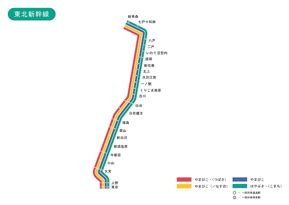 東北新幹線 路線図 無料イラスト素材 素材ラボ