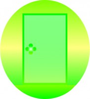緑色の扉