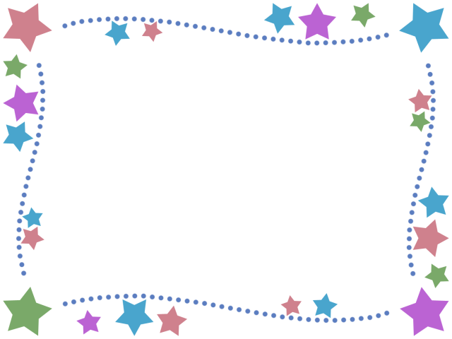 星柄フレーム キラキラ飾り枠素材イラスト 無料イラスト素材 素材ラボ
