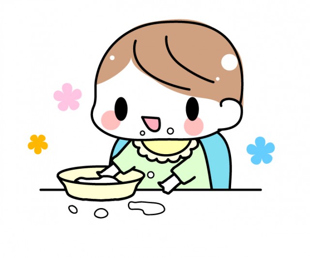 あかちゃんと離乳食のイラスト素材 無料イラスト素材 素材ラボ