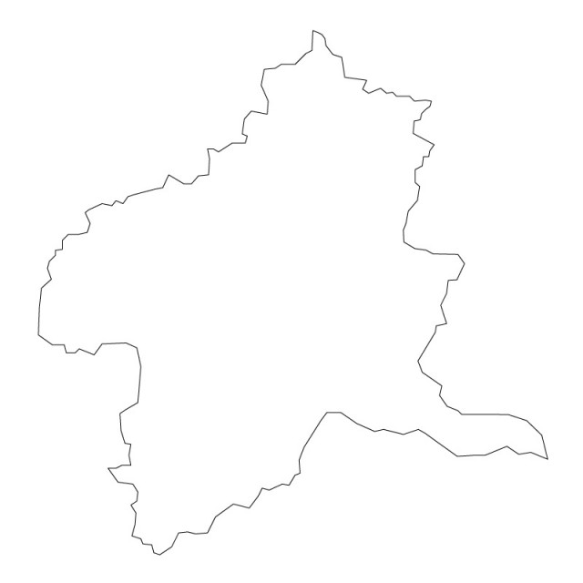 群馬県のシルエットで作った地図イラスト 黒線 無料イラスト素材 素材ラボ
