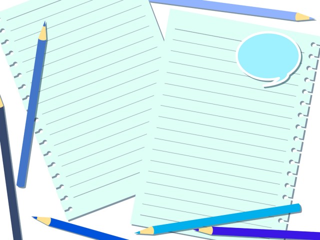 ノートと色鉛筆のイラスト背景 無料イラスト素材 素材ラボ