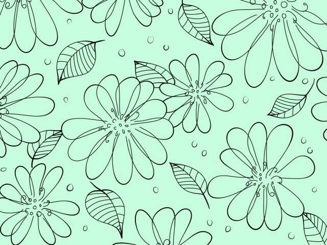 シンプルな花の背景素材01 緑 無料イラスト素材 素材ラボ