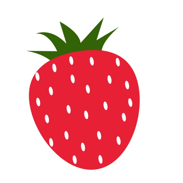 8周年記念イベントが 可愛い イチゴ 苺 イラスト フェイスタオル 果物フルーツ柄