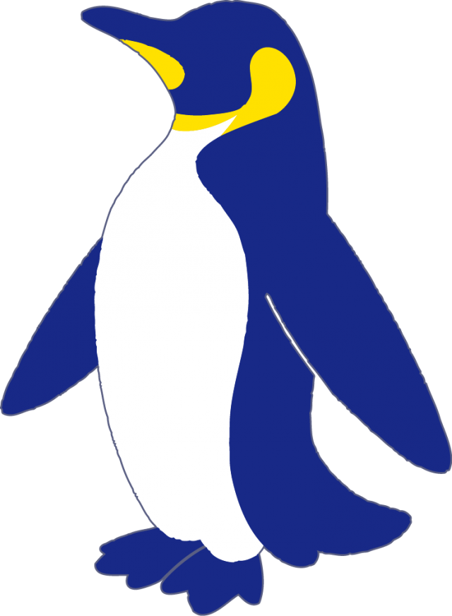 ペンギンのイラスト 親鳥 青 無料イラスト素材 素材ラボ