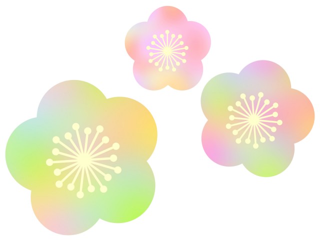 梅の花壁紙 和風花模様背景素材イラスト 無料イラスト素材 素材ラボ