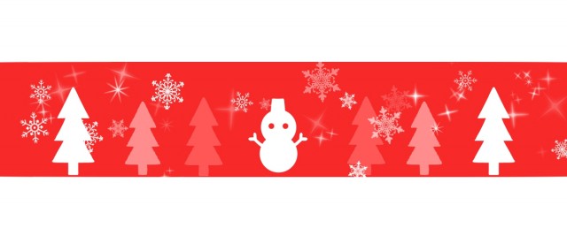 クリスマスツリーと雪だるまラインのイラスト 無料イラスト素材 素材ラボ
